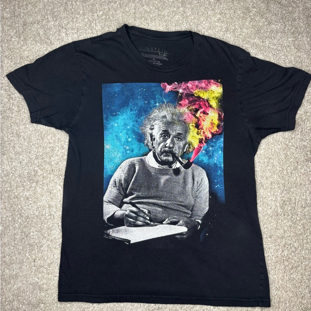 Einstein Graphic Tee in Black